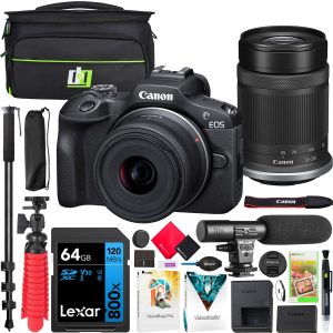 Canon EOS R100 Mirrorless Camera 2 Lens Kit 24MP Bundle-0