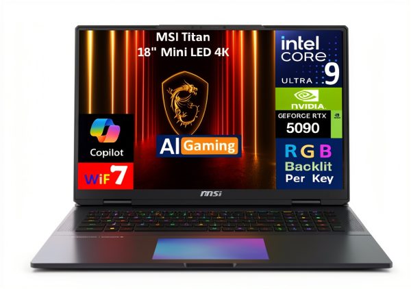 MSI Refurbished Titan Laptop 18 4K Ultra 9 64GB DDR5-0