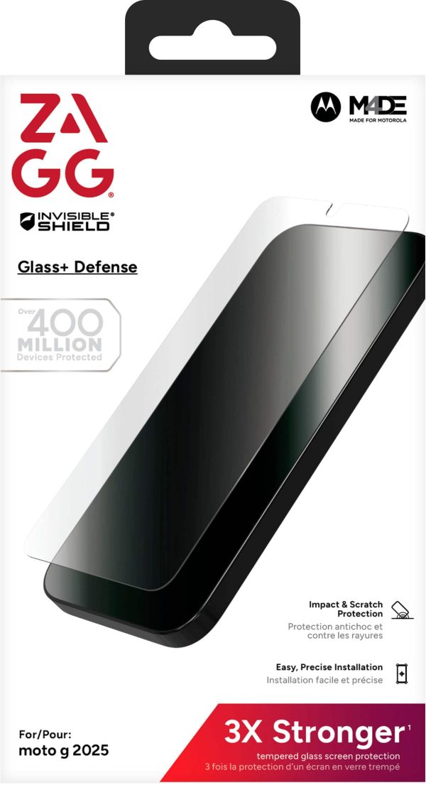 ZAGG Glass+ Defense Screen Protector Tempered Glass 3x-3