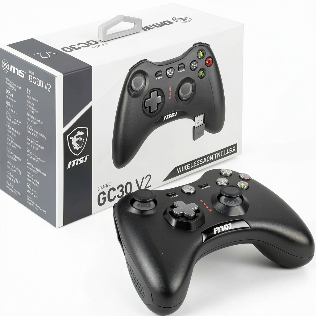 Installing MSI Force GC30 Wireless Gaming Controller for PC Android on a wooden desk
