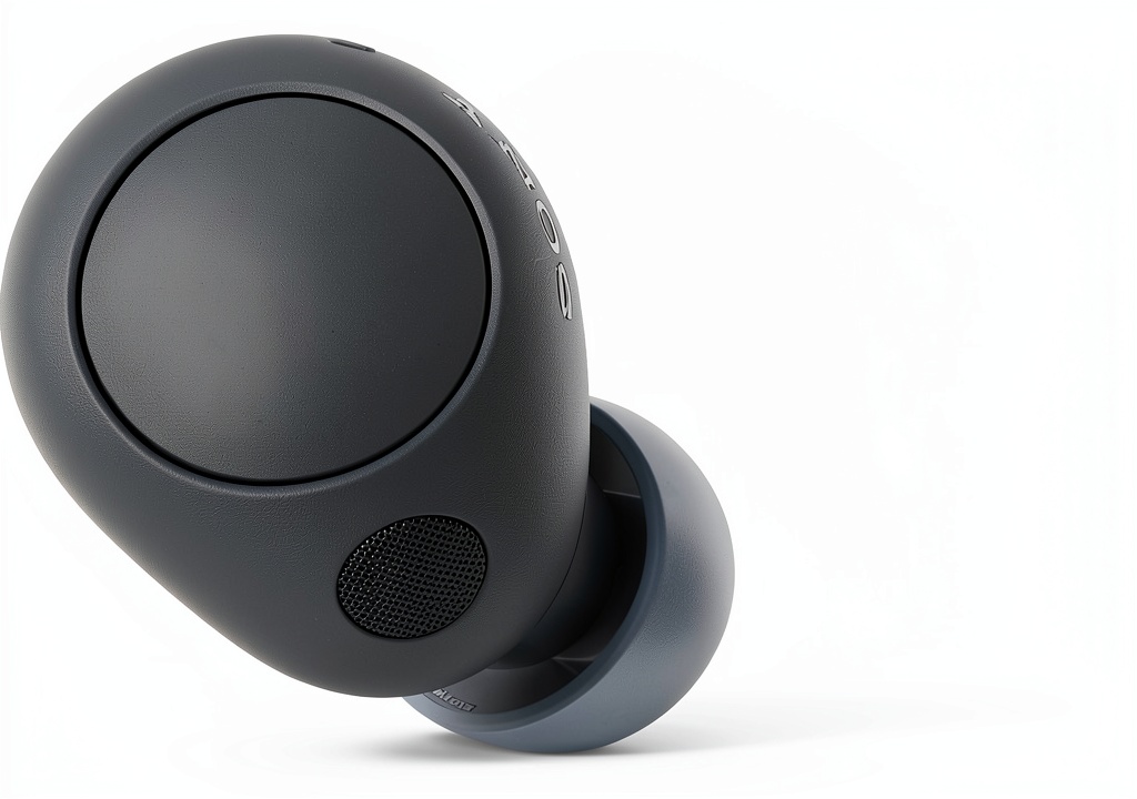 Sony WF C700N headphones in black with charging case