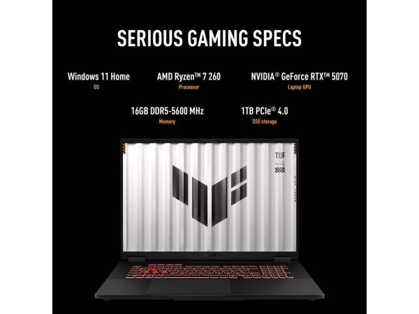 ASUS TUF Gaming Laptop RTX 5070 Ryzen 7 18 Inch Display-5