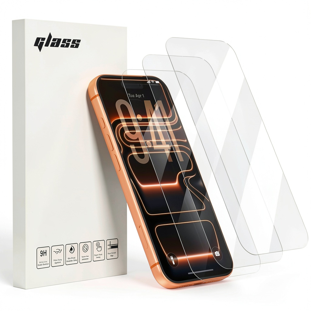 iPhone 17 Pro with Pavo screen protector showing edge-to-edge fit
