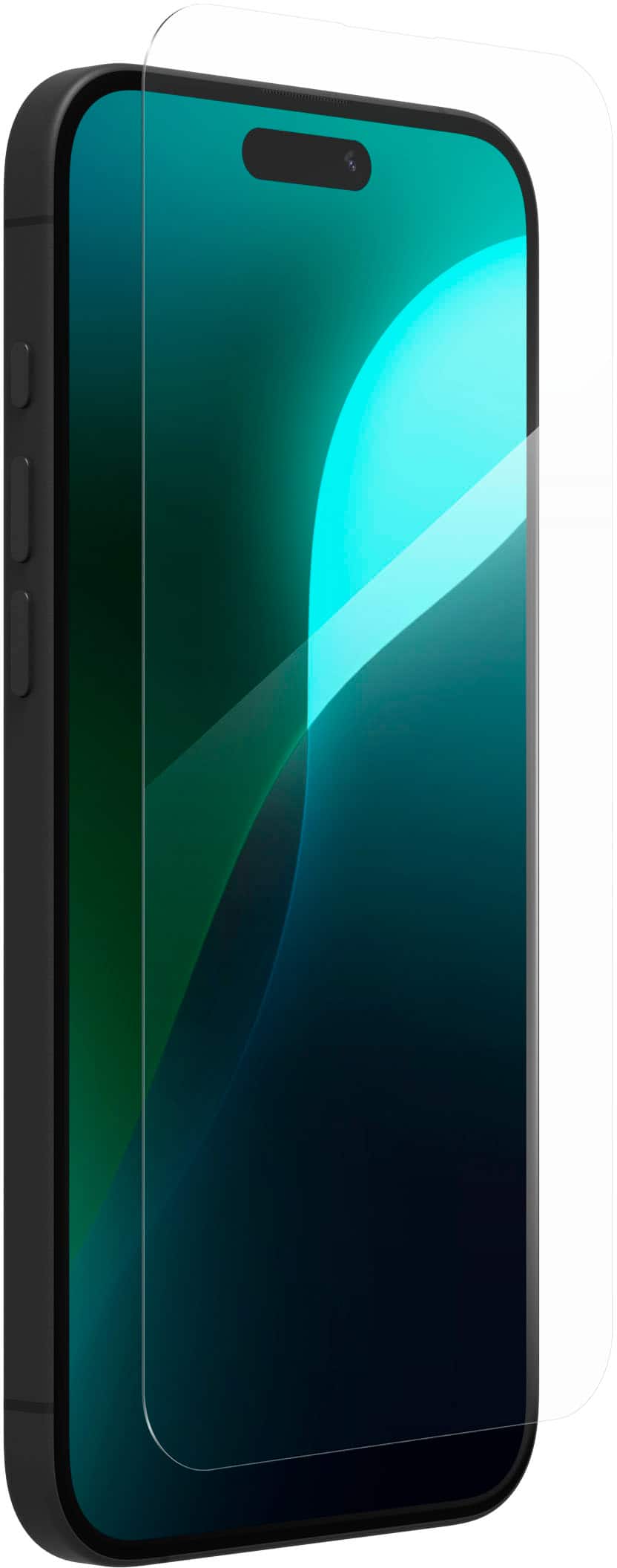 InvisibleShield Glass+ Defense applied to an iPhone showing crystal clarity