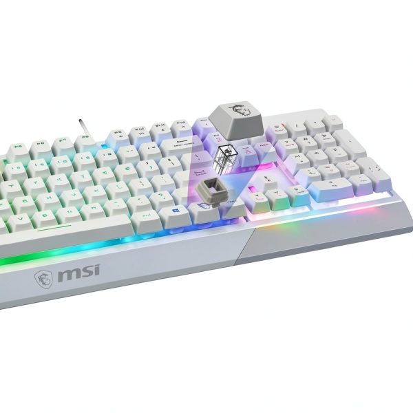 MSI Vigor GK30 Gaming Keyboard USB Plunger Cable White-1
