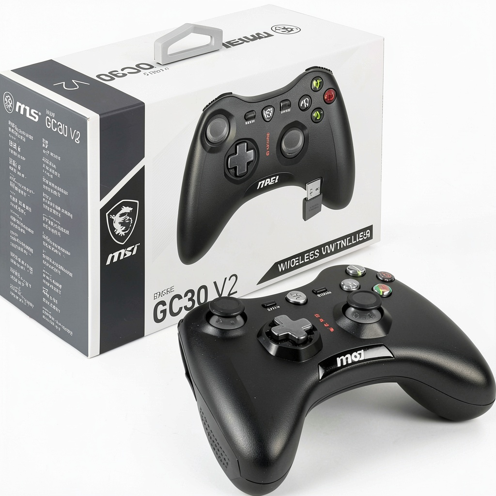 MSI Force GC30 wireless controller in use with PC gaming setup