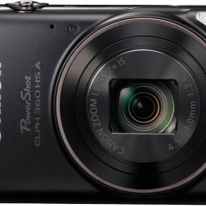 Canon PowerShot ELPH 360 HS Digital Camera Black 20MP Full-0