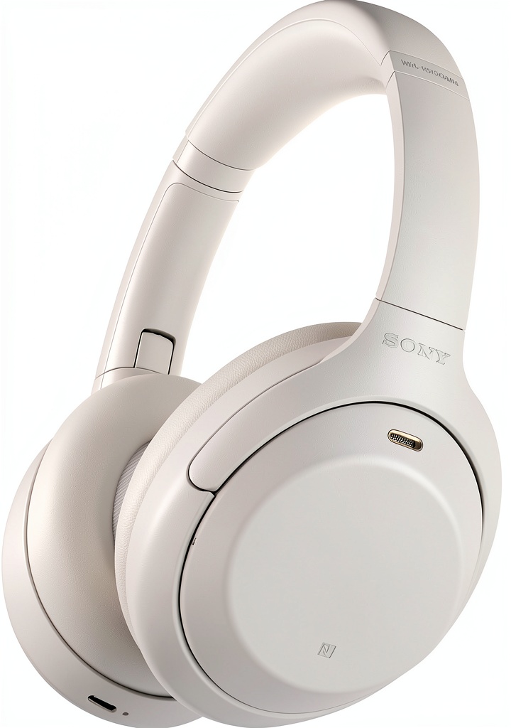 Sony WH-1000XM4 headphones in use with noise cancellation active