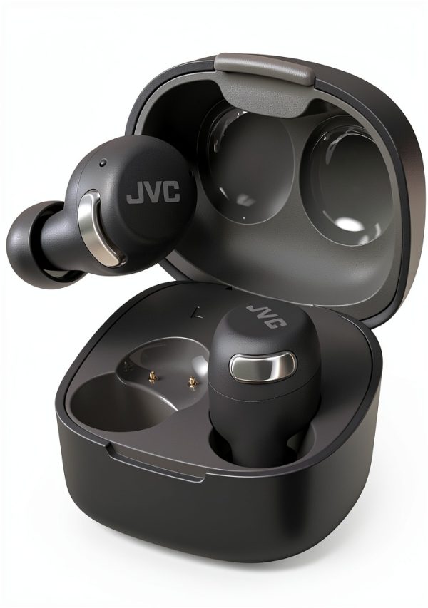 JVC True Wireless Noise Cancelling Earbuds Black Low Latency-1