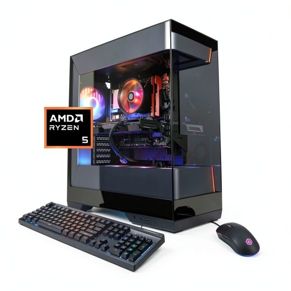 CyberPowerPC Gaming Desktop AMD Ryzen 5 5500 Radeon RX 6500-0