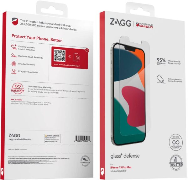 ZAGG Glass+ Defense Screen Protector iPhone 13 Pro Max-1