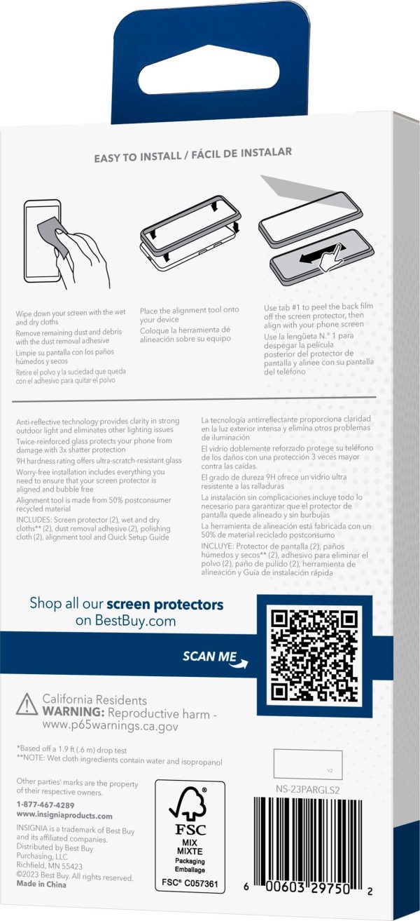 Insignia Glass Screen Protector Samsung Galaxy S23+ 2-Pack-8