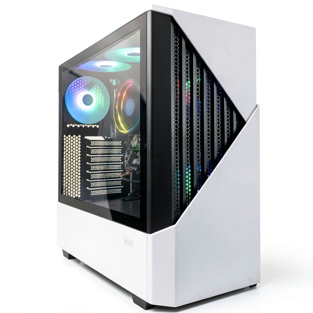 Periphio Castle Gaming PC setup with monitor and accessories