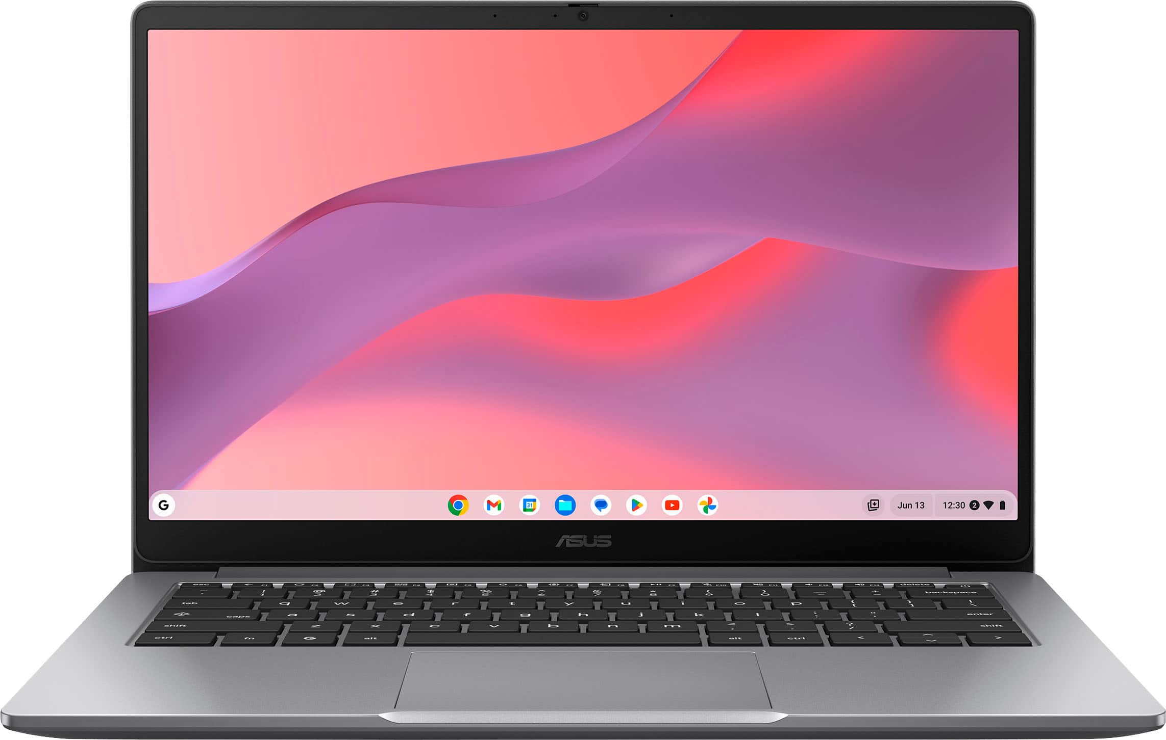 ASUS CX14 Chromebook displaying a web browser on its 14-inch FHD screen