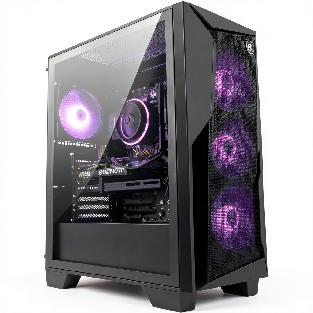 Installing MSI Codex R2 AI Gaming Desktop Intel Core Ultra 5 RTX 5060 on a wooden desk