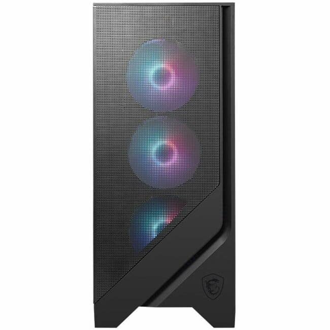 MSI Codex R2 AI Gaming Desktop with mesh front panel and LED lighting