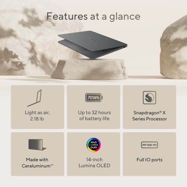 ASUS Zenbook A14 OLED Laptop Copilot PC 32GB RAM 1TB SSD-3