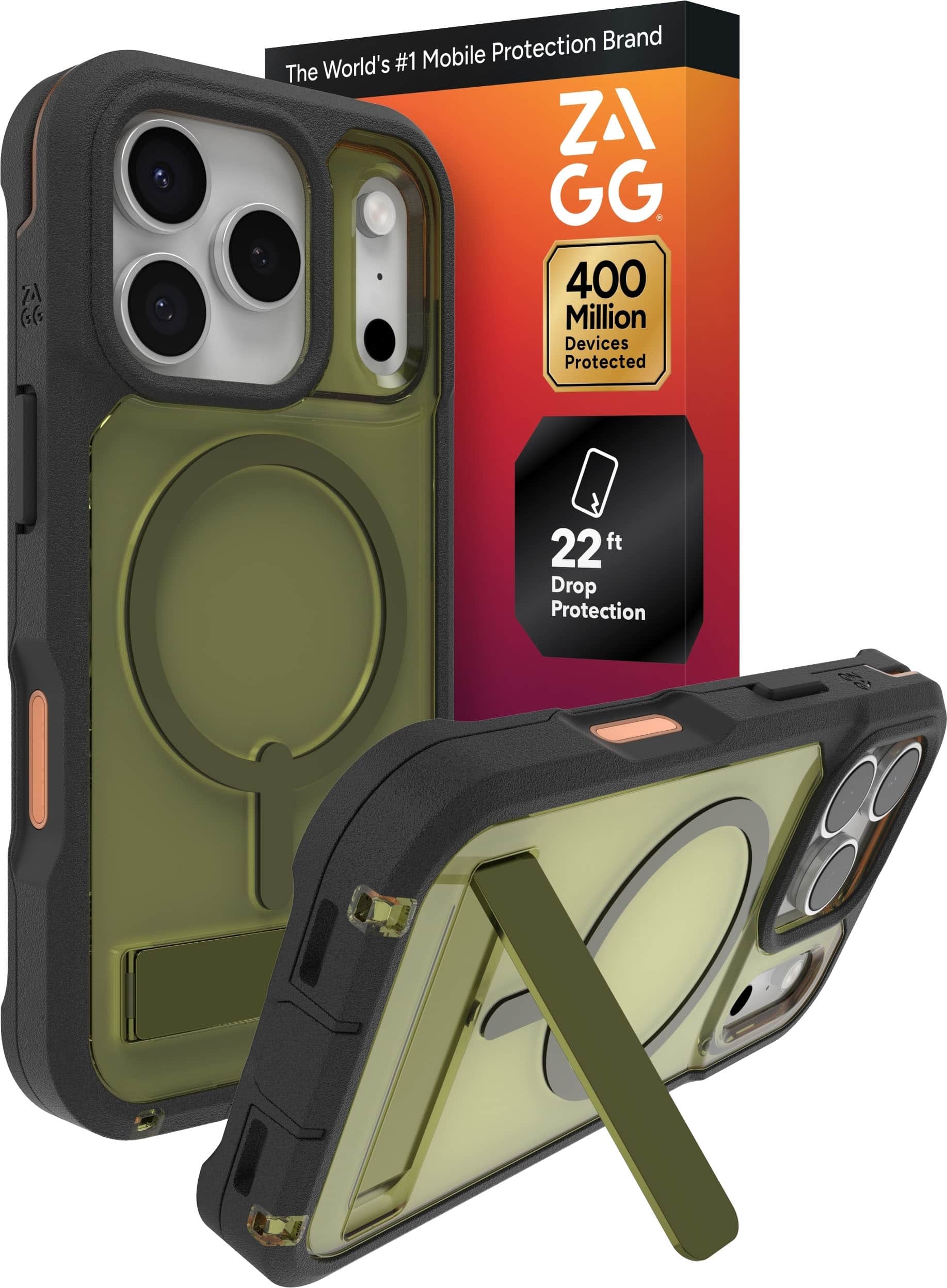 Rainier iPhone case in Sandstone color on a rocky surface