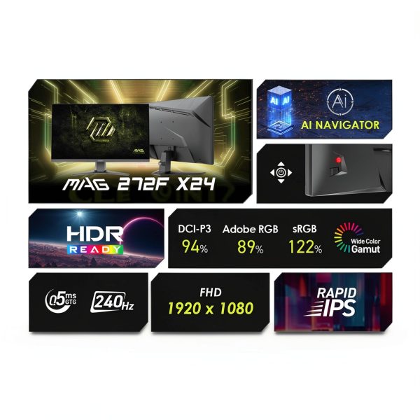 MSI MAG 272F X24 27 Inch FHD Gaming Monitor Adaptive Sync-1
