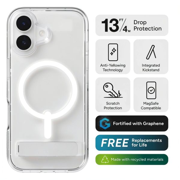 Crystal Palace Clear iPhone Case Drop Protection Kickstand-2