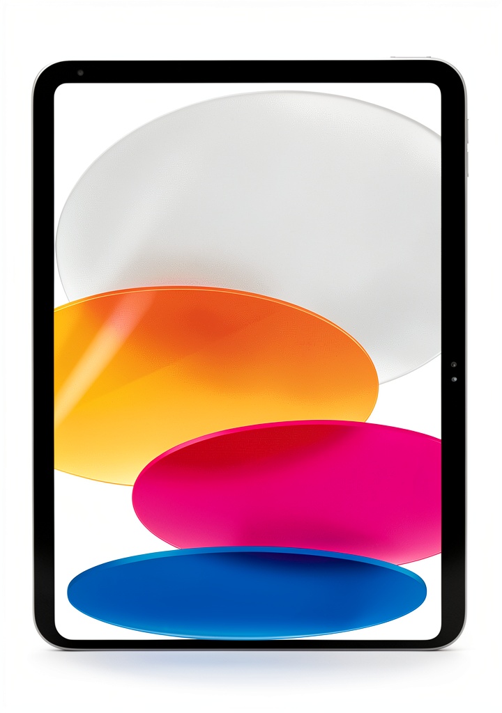 Glass Elite screen protector applied to a tablet showing clarity and fit