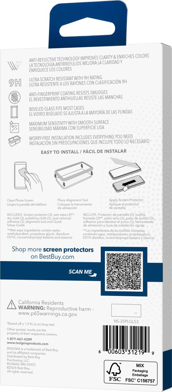 Insignia Glass Screen Protector Samsung S25 Plus 3 Pack-12