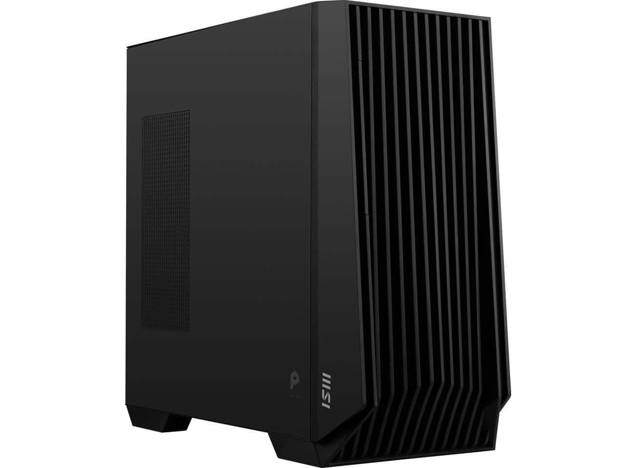 MSI PRO DP400 AI desktop showing its sleek black chassis and connectivity ports